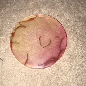 Epoxy resin coaster red and yellow with flower petals New